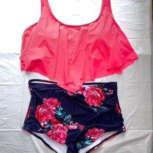 High waisted bathing suit